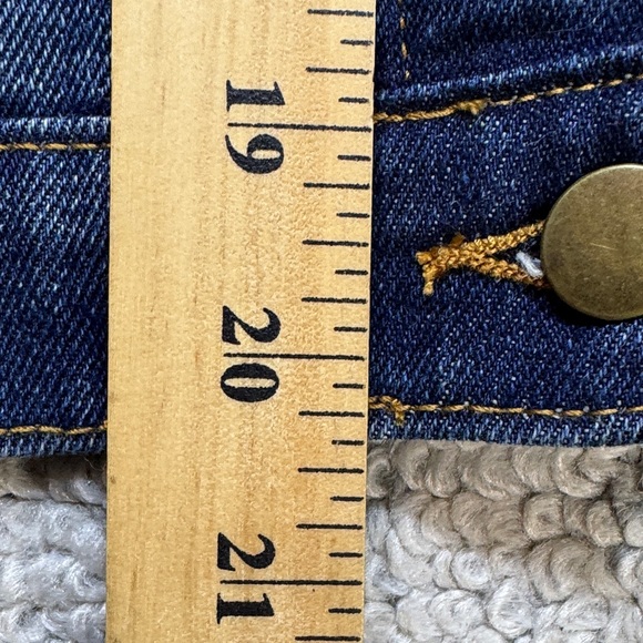 Vigoss Dark Blue Denim Jacket‎ Women’s Size Medium Front Flap Pockets - Picture 7 of 15